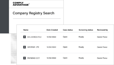 Company
                      registry search